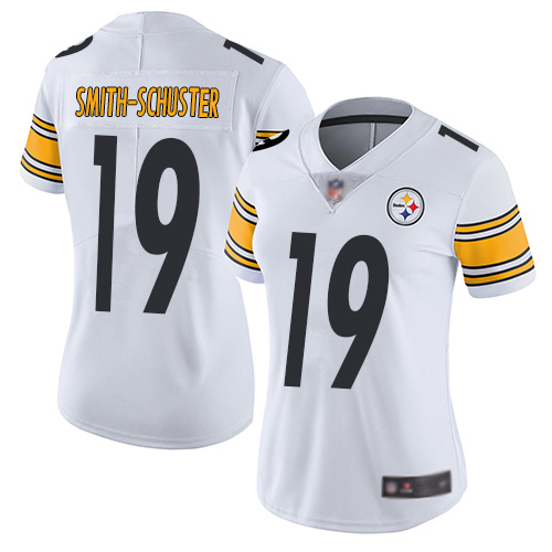Women Pittsburgh Steelers Football #19 Limited White JuJu Smith Schuster Road Vapor Untouchable Nike NFL Jersey->pittsburgh steelers->NFL Jersey